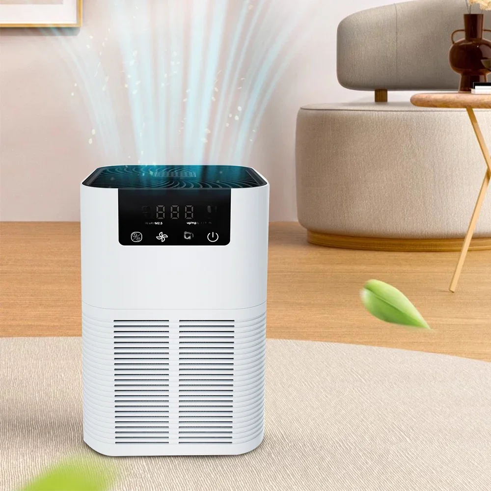 Luchtreiniger Rookgeur Negatieve ionengenerator met aromatherapie Luchtreiniger voor huishoudelijk HEPA-filter Efficiënte zuiverende lucht - afbeelding 2