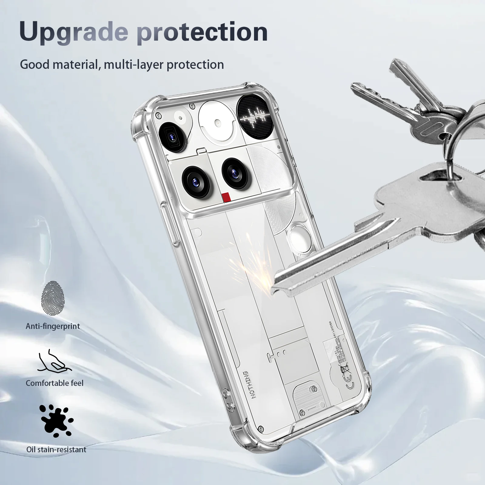 لا شيء الهاتف 3 A024 حالة وسادة هوائية للصدمات سيليكون الوفير واضح وسادة هوائية الغطاء الخلفي جراب هاتف صلب ل لا شيء الهاتف 3 5G #4