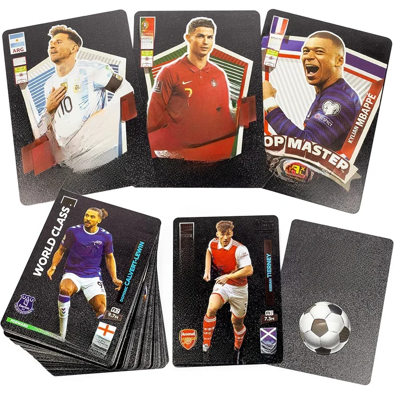 World Football Stars Gold Foil Card, Contém 55 das maiores estrelas de futebol do mundo, Cartão de