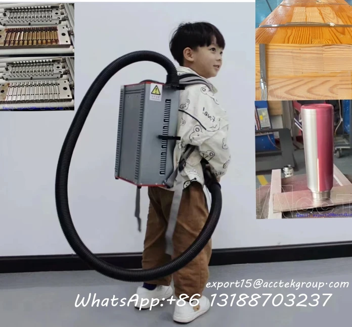 휴대용 100W 200W 300W 배낭 레이저 녹 제거제 페인트 낙서 펄스 레이저 클리너 기계를 작동하기 쉬운