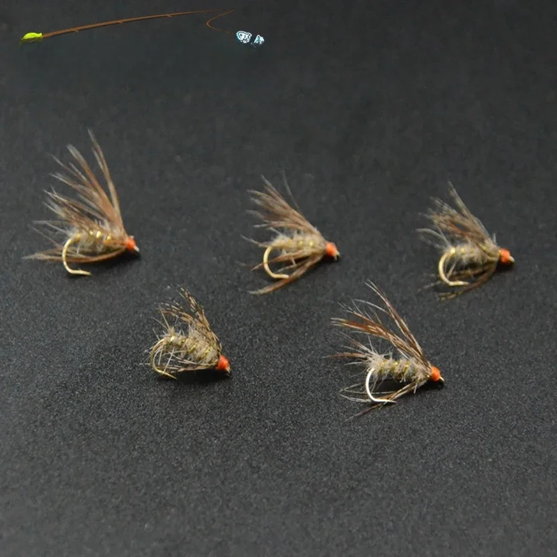 5 sztuk mokre muchy 12 # marzec pająk pstrąg połowów podpowierzchniowy wzór fascynujące Fly Fishing Lure — zdjęcie 2