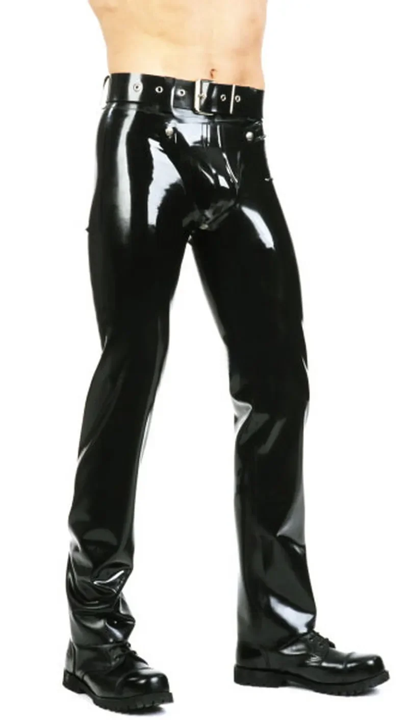 Sexy Latex Herenbroek Met Handgemaakte Herenbroek Aan De Voorkant - afbeelding 2