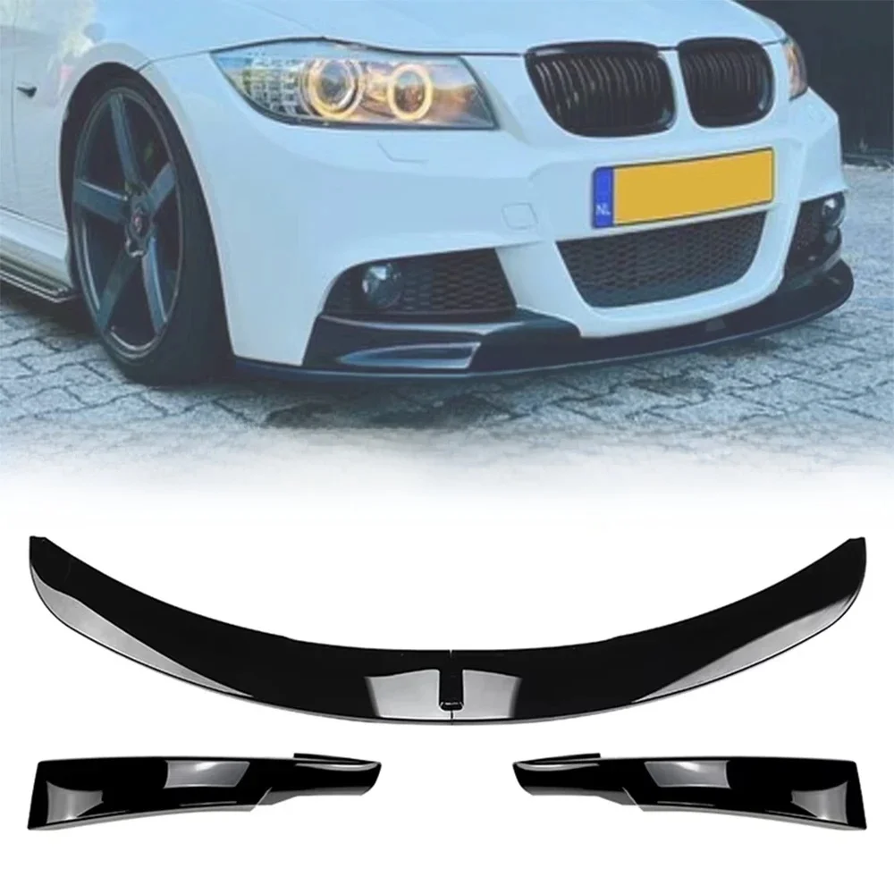Voor BMW 3 Serie E90 E91 LCI M Sport 2009-2012 Auto Voorbumper Lip Splitter Diffuser Body Kits spoiler Bumper Guard Protector - afbeelding 2