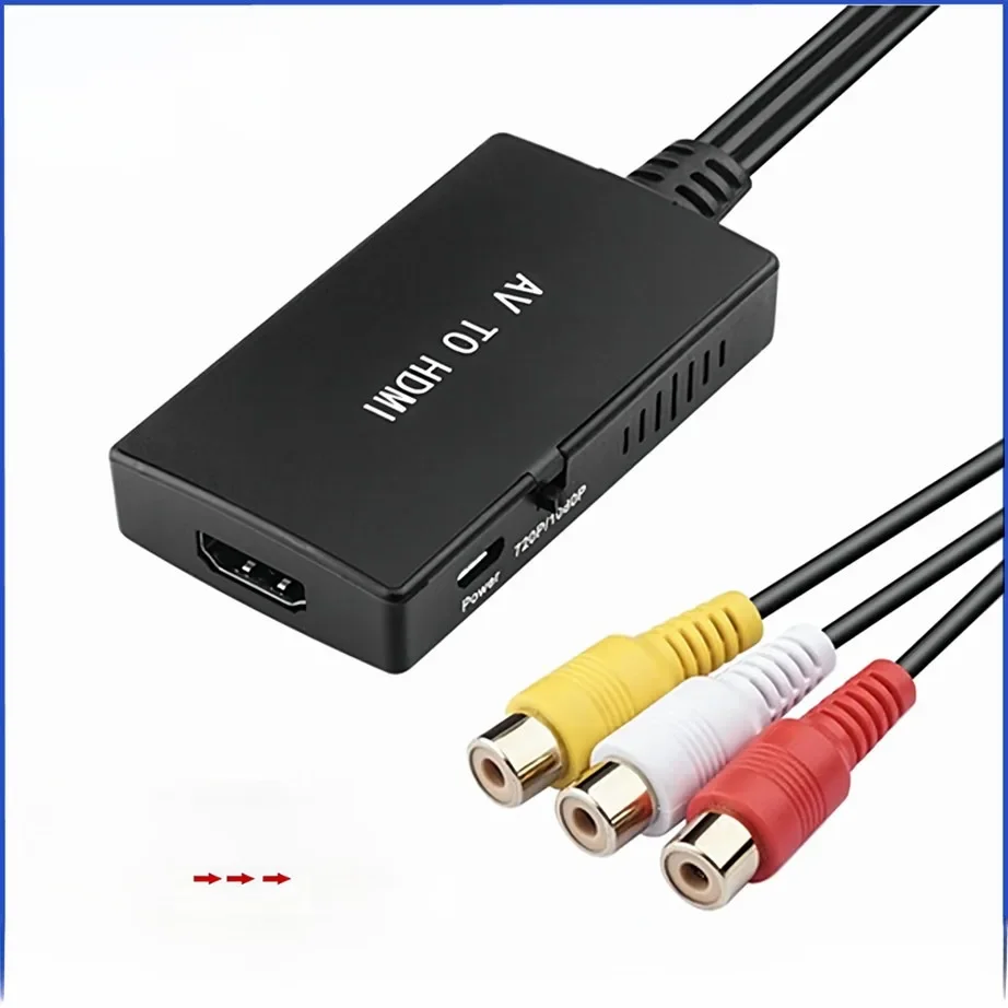 Konwerter audio-wideo z RCA na HDMI Adapter kompatybilny z AV2HDMI Obsługa 1080P PAL/NTSC z PS2 PS3 XBOX VHS Blu-Ray DVD — zdjęcie produktu 7