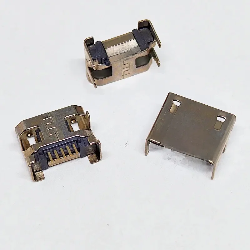 100szt Złącze Micro USB 5pin gniazdo Jack Micro usb Cztery nogi 5P Wkładanie płyty gniazdo Mini usb Gniazdo ładowania Port Wtyczka Stacja dokująca — zdjęcie 2