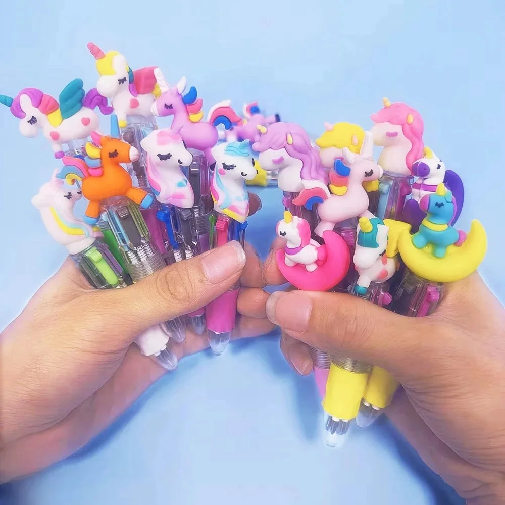10 sztuk/partia Kawaii jednorożec Mini 4 kolory długopisy Cartoon śliczne kucyk długopis dla dzieci szkolne artykuły papiernicze artykuły biurowe prezenty — zdjęcie produktu 7
