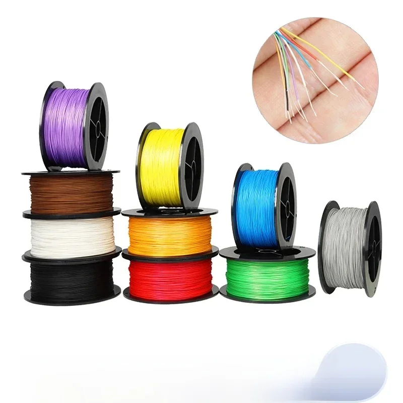 Fil PTFE UL1423 plaqué argent, câble à noyau unique (sans défilement), fils en cuivre Micro fin haute température, câble électronique à monter soi-même, 5 ~ 50m
