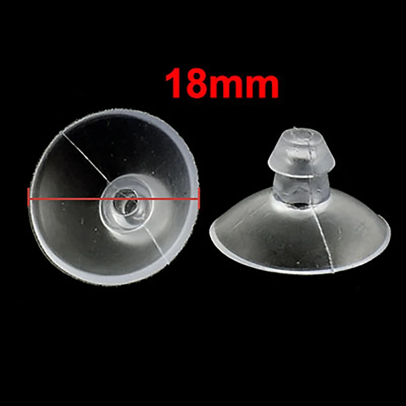 18/20mm Mushroom Head Sucker PVC Fish Tank Rubber Transparent Glass Sucker Perforated Suction Cups Window Decor Wedding Car