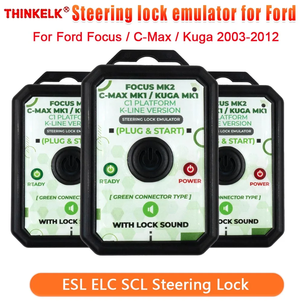 Steering Lock Emulator Simulator For Ford Focus / C-Max / Kuga C1 Plug & Play Emulator With Sound No Need Programming