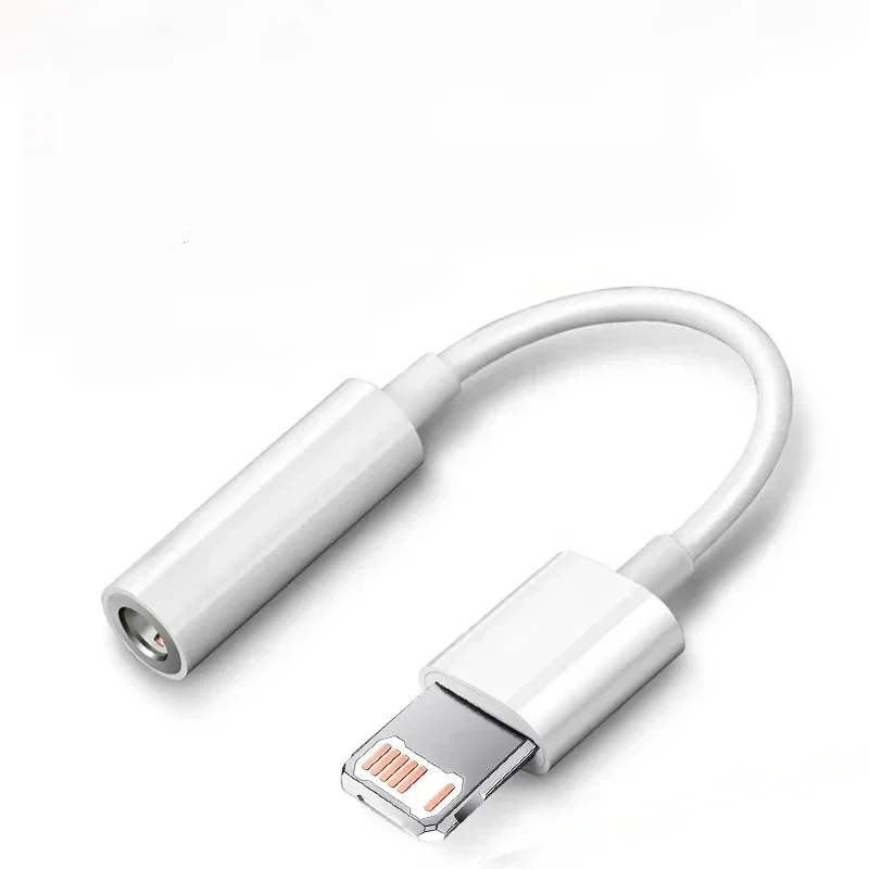 Adaptateur de casque d'origine pour iPhone 14 13 12 11 Pro, séparateur Audio Aux, éclairage à adaptateur 3.5mm, câble de prise pour écouteurs