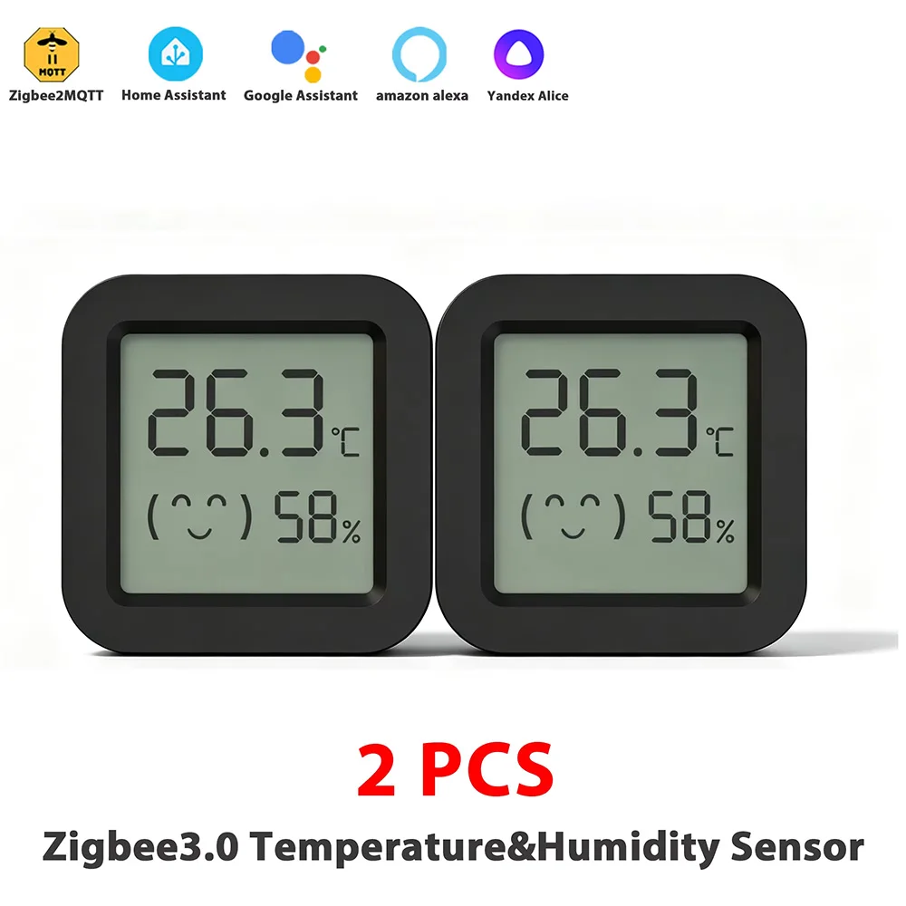 Zigbee 3.0 temperatuur- en vochtigheidssensor, bedienbaar via een app, met afstandsbediening, thermometer via Tuya Smart Life voor een slim huis, compatibel met Yandex Z2mQTT.