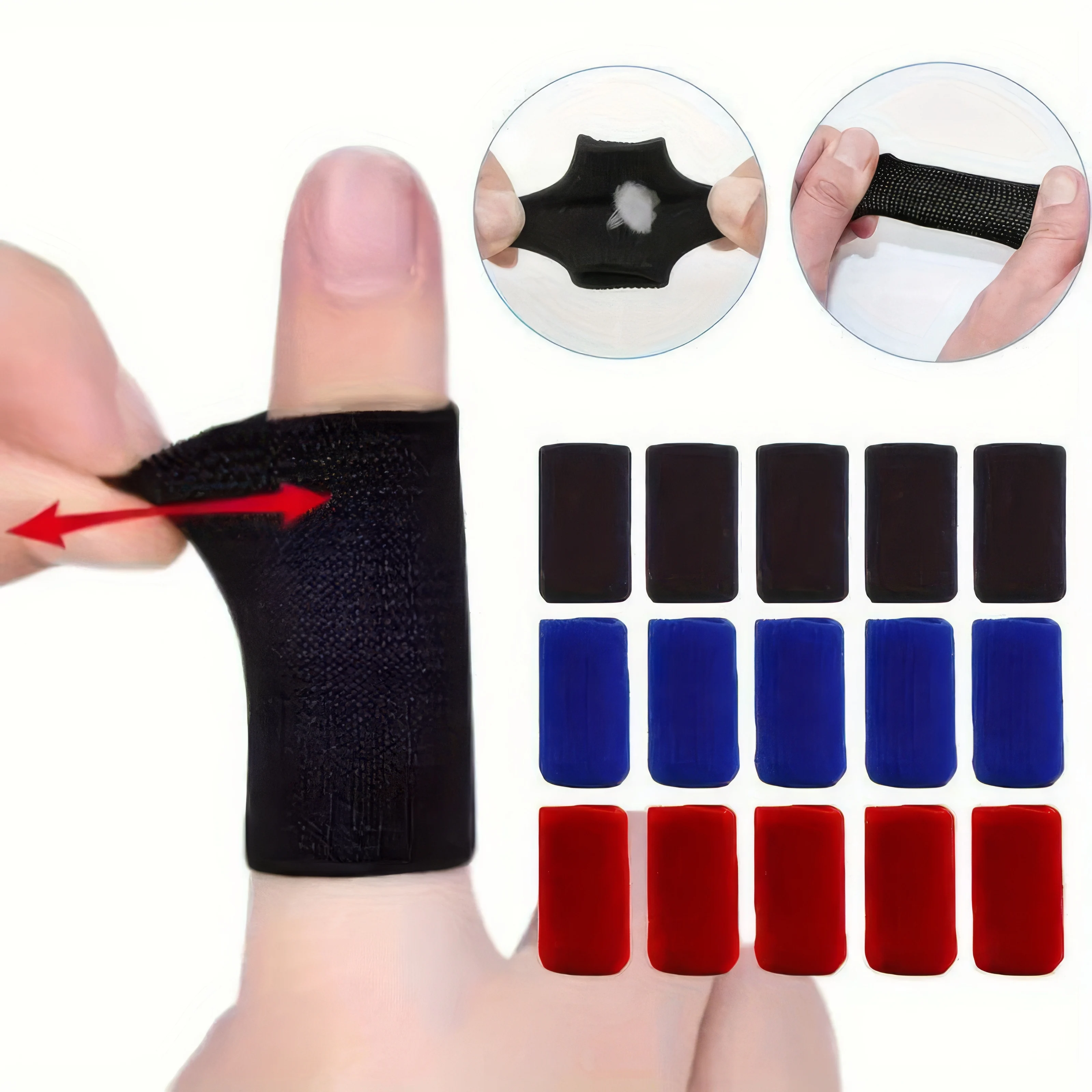 10/20/30 كم لالتهاب المفاصل بالإصبع باللون الأسود، تصميم عصري، مادة ناعمة، مقاس عالمي، هدية مثالية لعيد الميلاد
