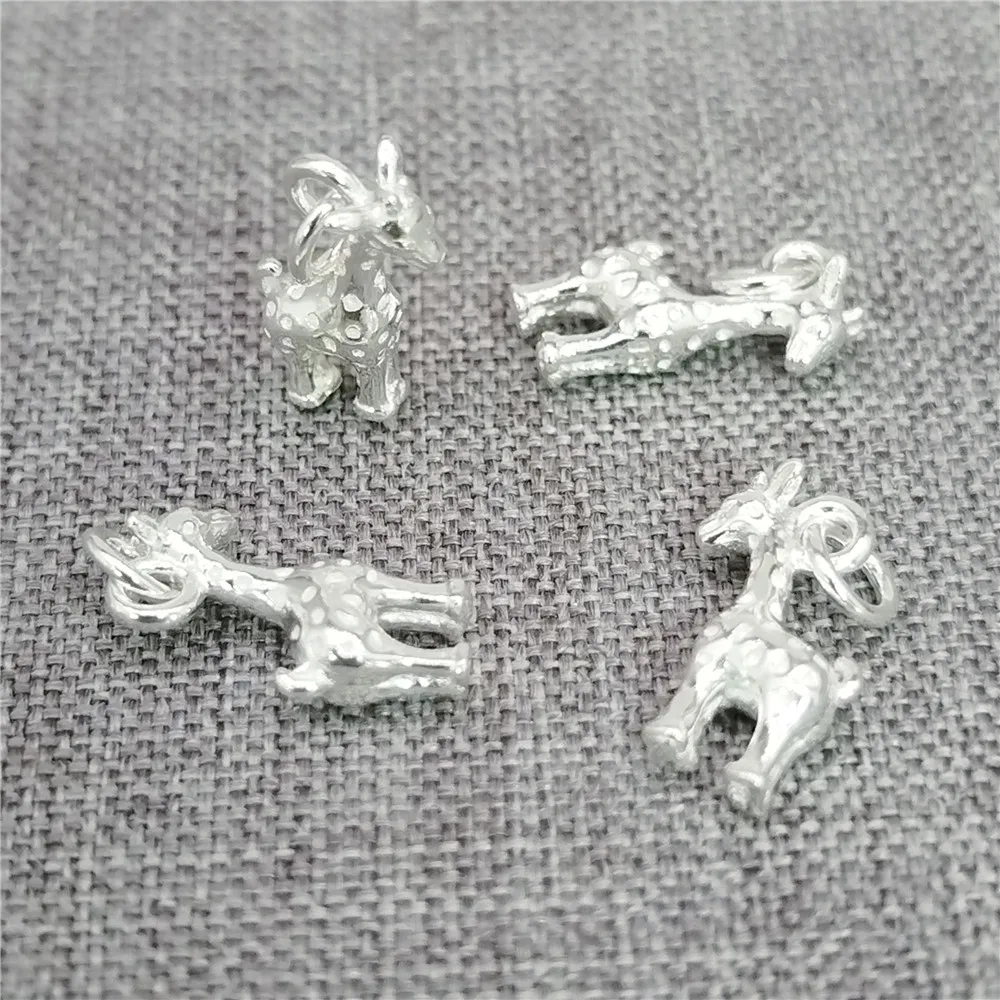 2pcs of 925 Sterling Silver Giraffe Charms Zoo Animal Pendant for Bracelet Necklace