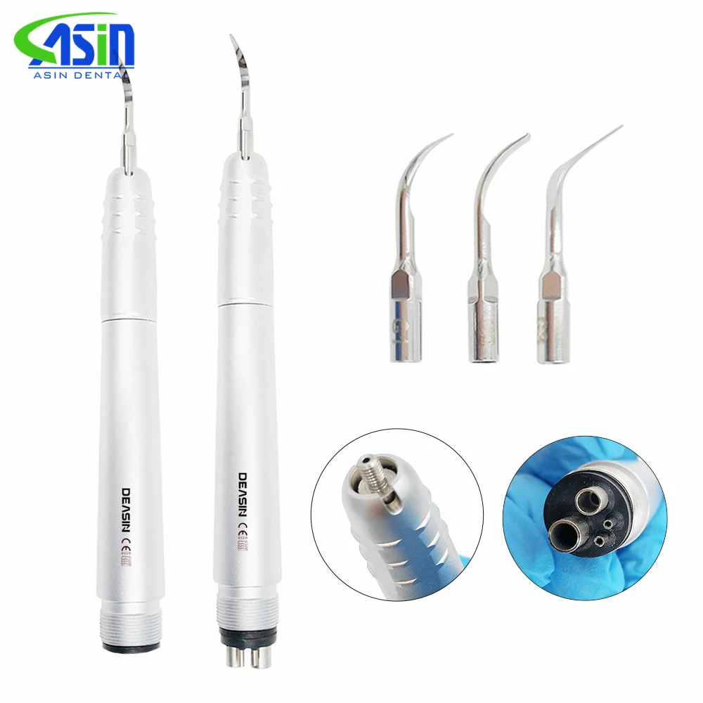 

Dental Ultrasonic Air Scaler with 3 Tips Tooth Calculus Remover Cleaning tool Handpiece Whiten Tooth Cleaner Dentist Lab