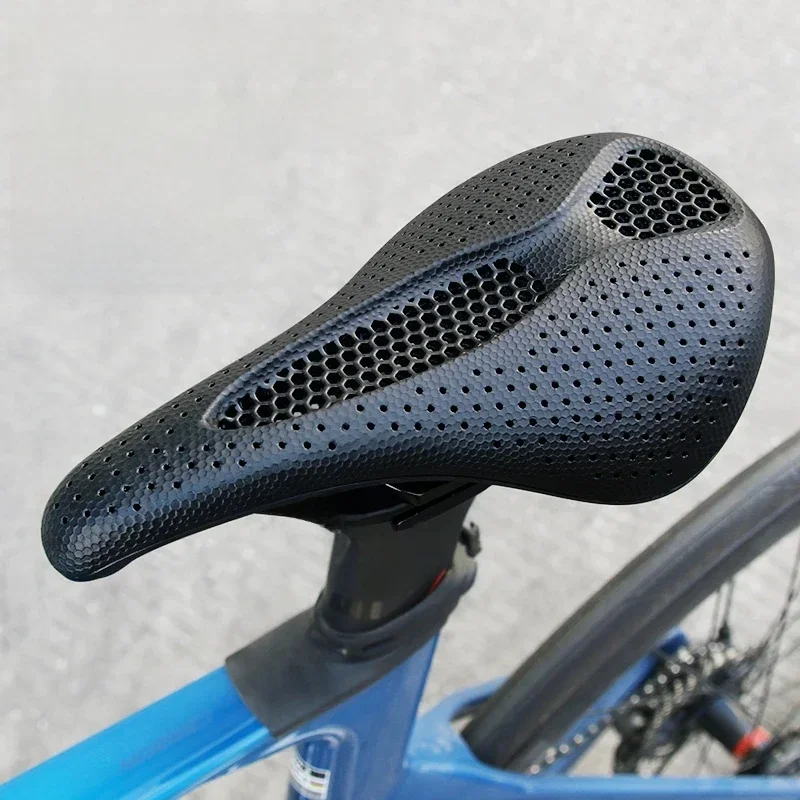 AliExpress BUCKLOS Carbon 3D Printed Saddle 143mm 155mm Racing Bike Seat Breathable Road Bicycle Saddle Nylon Mountain Bike Cushion