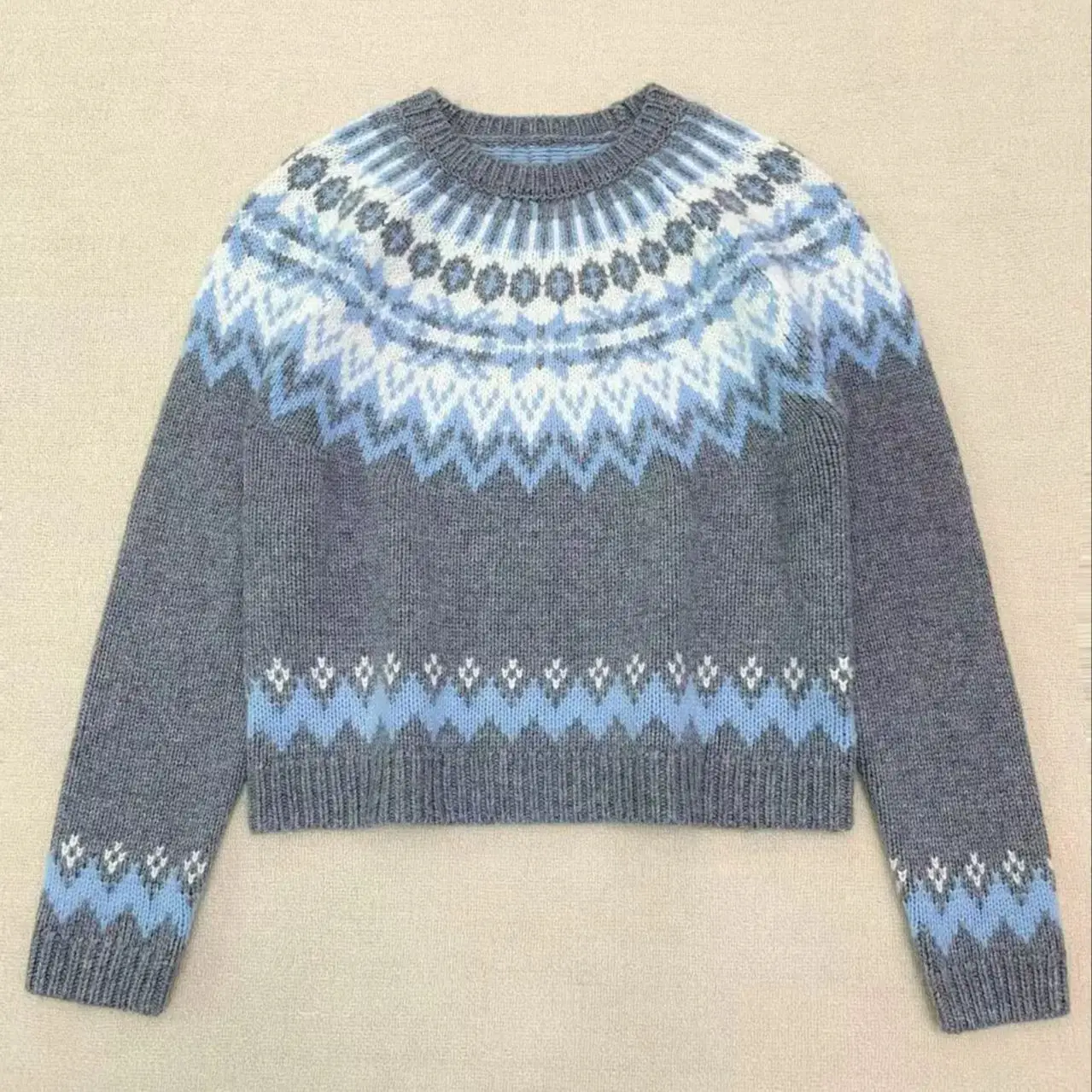 

Осенне-зимний женский повседневный шерстяной свитер в скандинавском стиле