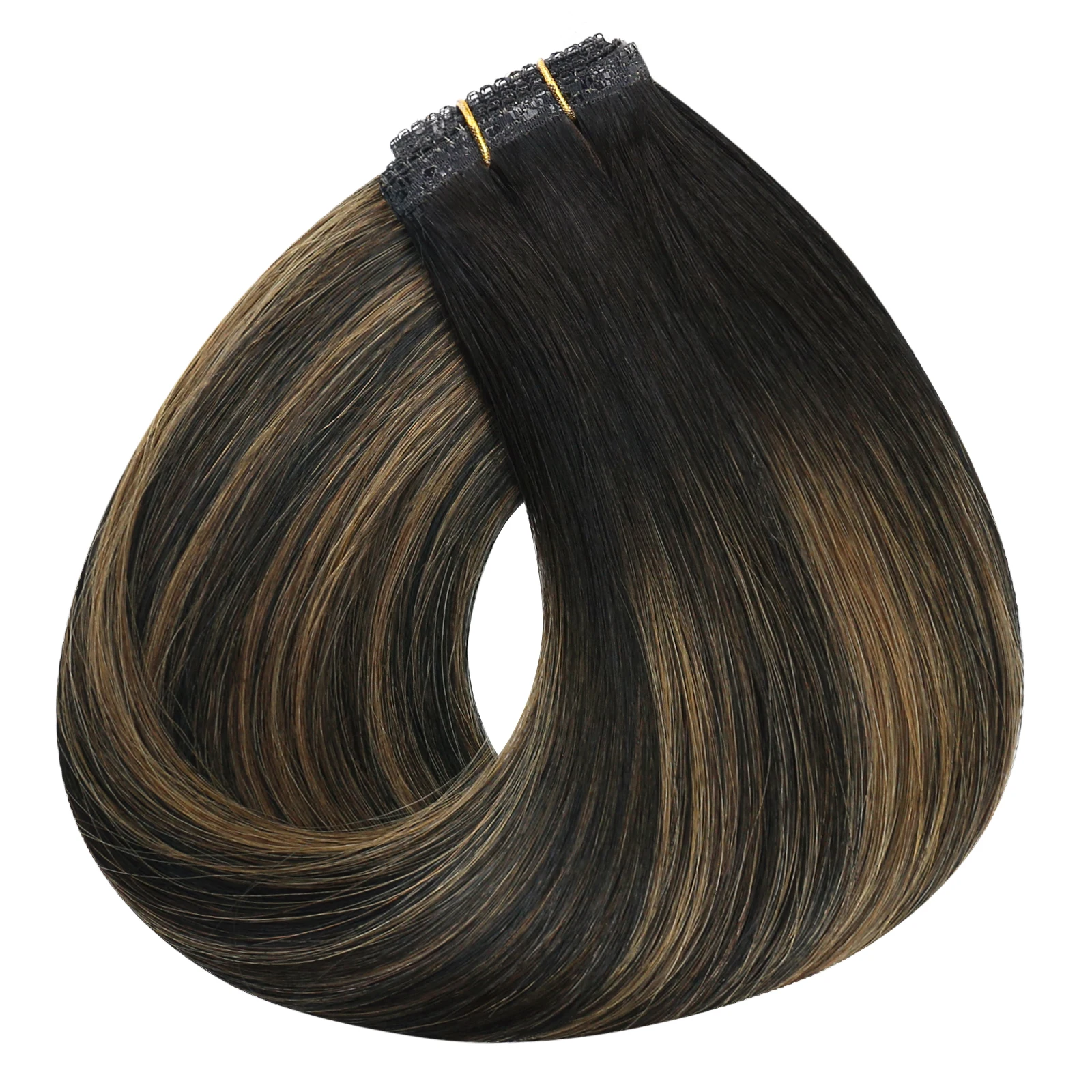 Moresoo Platte Inslag Extensions Zacht Remy Haar voor Vrouwen Naaien Hair Extensions Echt Menselijk Haar Zachte Kant Basis Platte Track Inslag