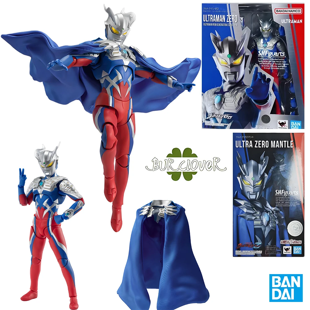 

BANDAI Original S.H.Figuarts ULTRAMAN Series ULTRAMAN ZERO ULTRA ZERO MANTLE Anime character figurines Assemble model toys Gifts