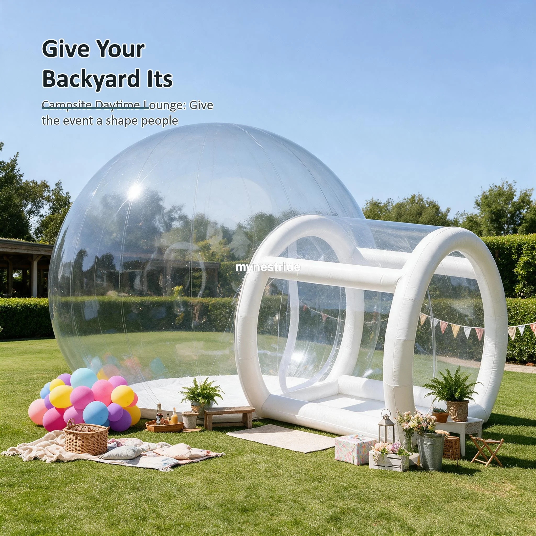 Rtp9805 Domo Inflable Transparente | Tienda de Campaña / Habitación con Vista al Cielo Estrellado - Añade un Toque Espectacular a tu Plan de Campamento - Paisaje a la Vista: