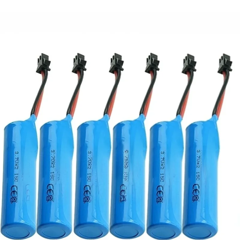 Bateria Li-ion 3.7V 1500mAh 15C 18650 do samochodu RC Stunt Car Q85 Q70, zabawek RC, z wtyczką SM-2P, części do łodzi RC, samochodu RC, pistoletu na wodę. — zdjęcie produktu 7