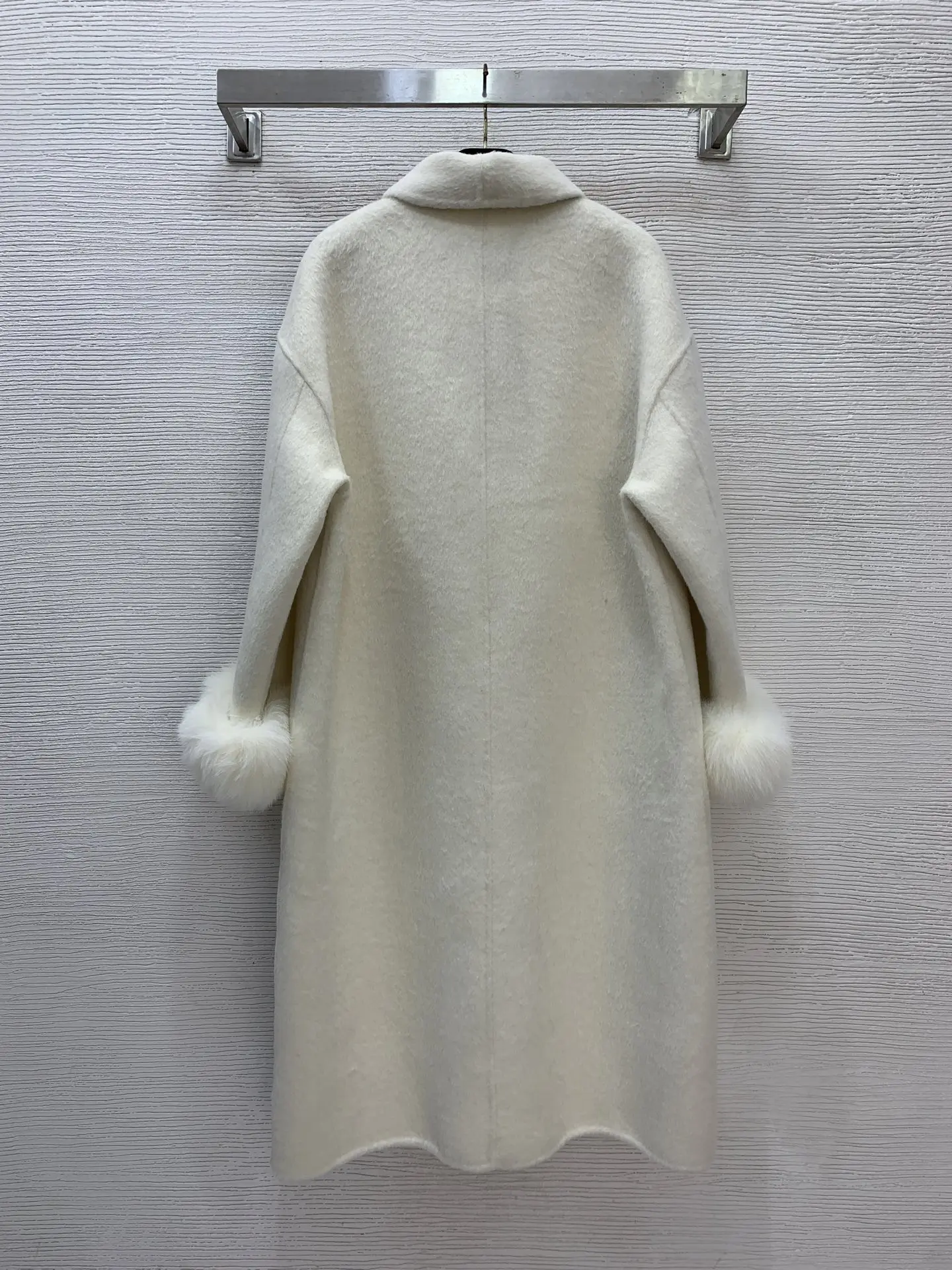 

Новое высококачественное индивидуальное 100% двустороннее шерстяное пальто с перекрестным шарфом и воротником, свободное и модное темпераментное шерстяное пальто, куртка 143