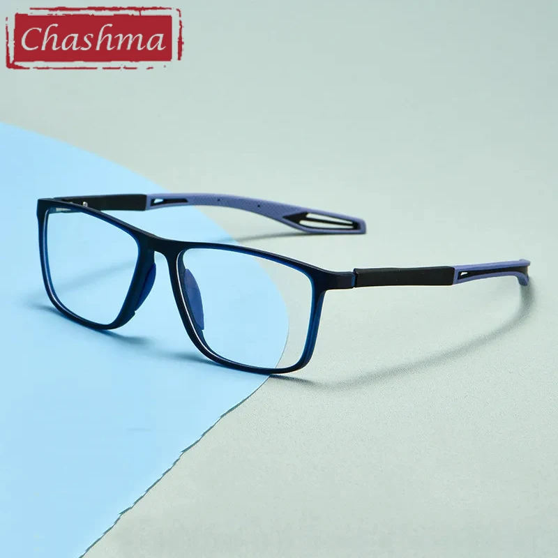 

Chashma Prescription Glasses 6 G Ultra Light Frame Men Sport Spectacle Long Temple RX Lenses TR90 Flexible Student Eyewear