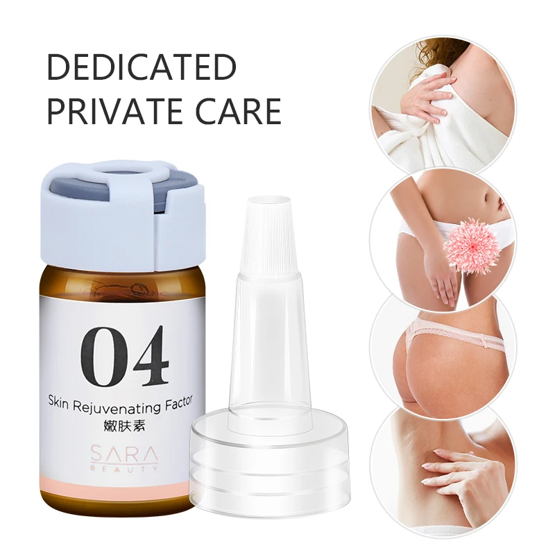 Private Parts Care Kit for Women 5 Bottles Underarm Bleaching Remove Dark Melanin Essence Lightening Private Skin for Knee