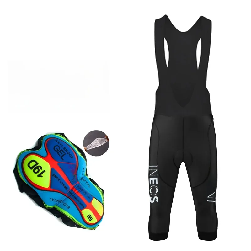 AliExpress NONE INEOS 2023 New Team Summer Cycling Bib Shorts 19D Gel Pad Breathable 7 Points Pants MTB Bicycle Outdoor Men 3/4 Cycling Pants
