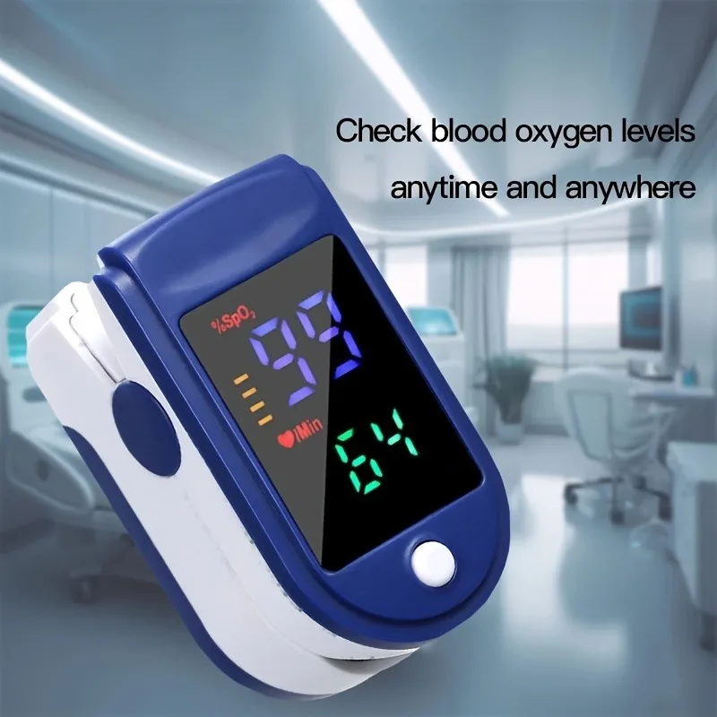 Large Display Fingertip Pulse Oximeter Heart Rate Monitor Blood Oxygen Saturation SpO2 Monitor Portable Fingertip Oxygen Monitor