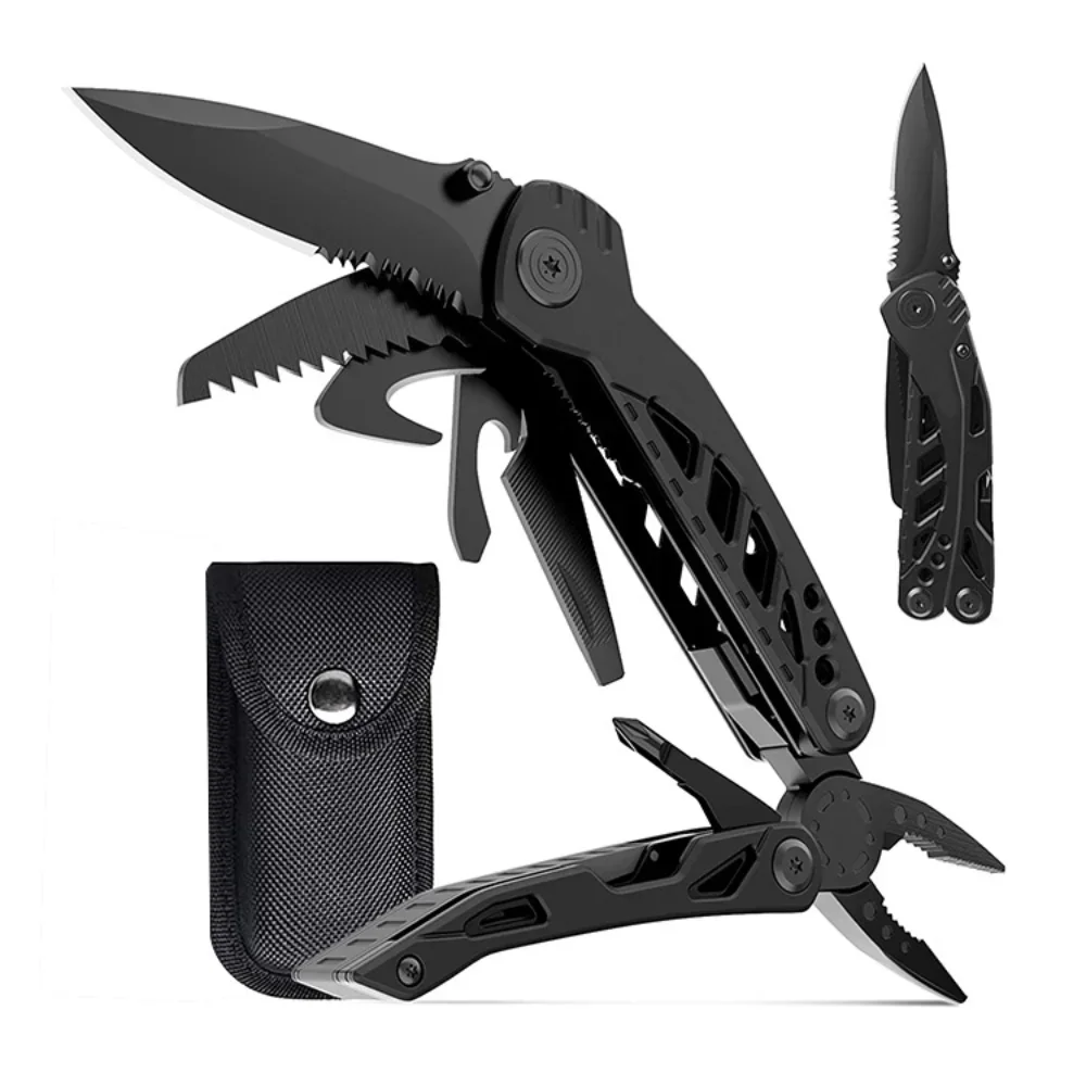 Wielofunkcyjne narzędzie wielofunkcyjne ze stali nierdzewnej Szczypce do noży kieszonkowych Mini Przenośne do polowania Camping Survival Outdoor Nóż składany — zdjęcie 2