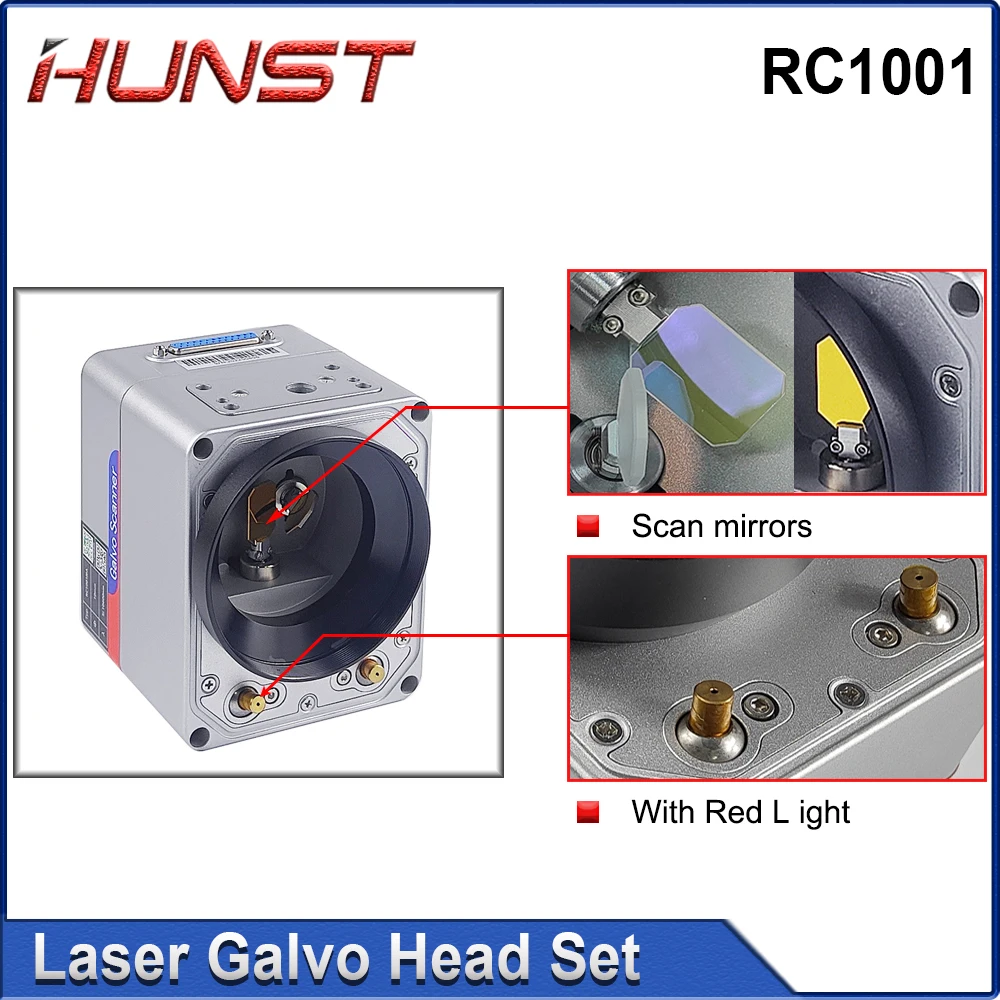 Imagem -03 - Hunst-galvanometer Scanner Head Grupo Galvanômetro Fonte de Alimentação Sino-galvo Rc1001 Co2 e Fiber Laser Scan 106 µm 1064nm 10 mm