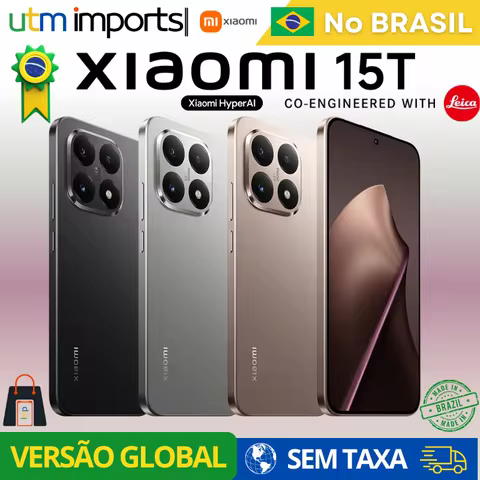 Xiaomi 15T, Mi 15T, Versão Global, 5G, Smartphone, AMOLED, Leica, Estoque local, Pronta entrega