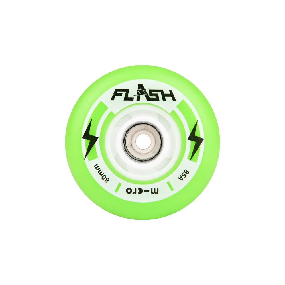 Micro 4PCS 76/80MM 85A LED FLASH WHEELS/ Football Version High Elastic PU Resistant Luminous,EU/NA VAT Free Shipping