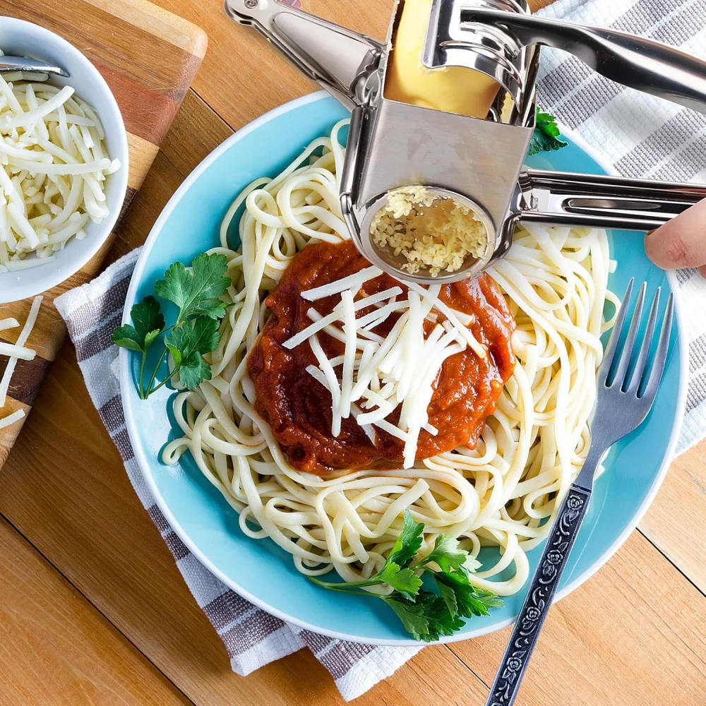Grattugia rotativa, taglia formaggio portatile in acciaio inossidabile, affettatrice, cioccolato duro, noci, utensili da cucina