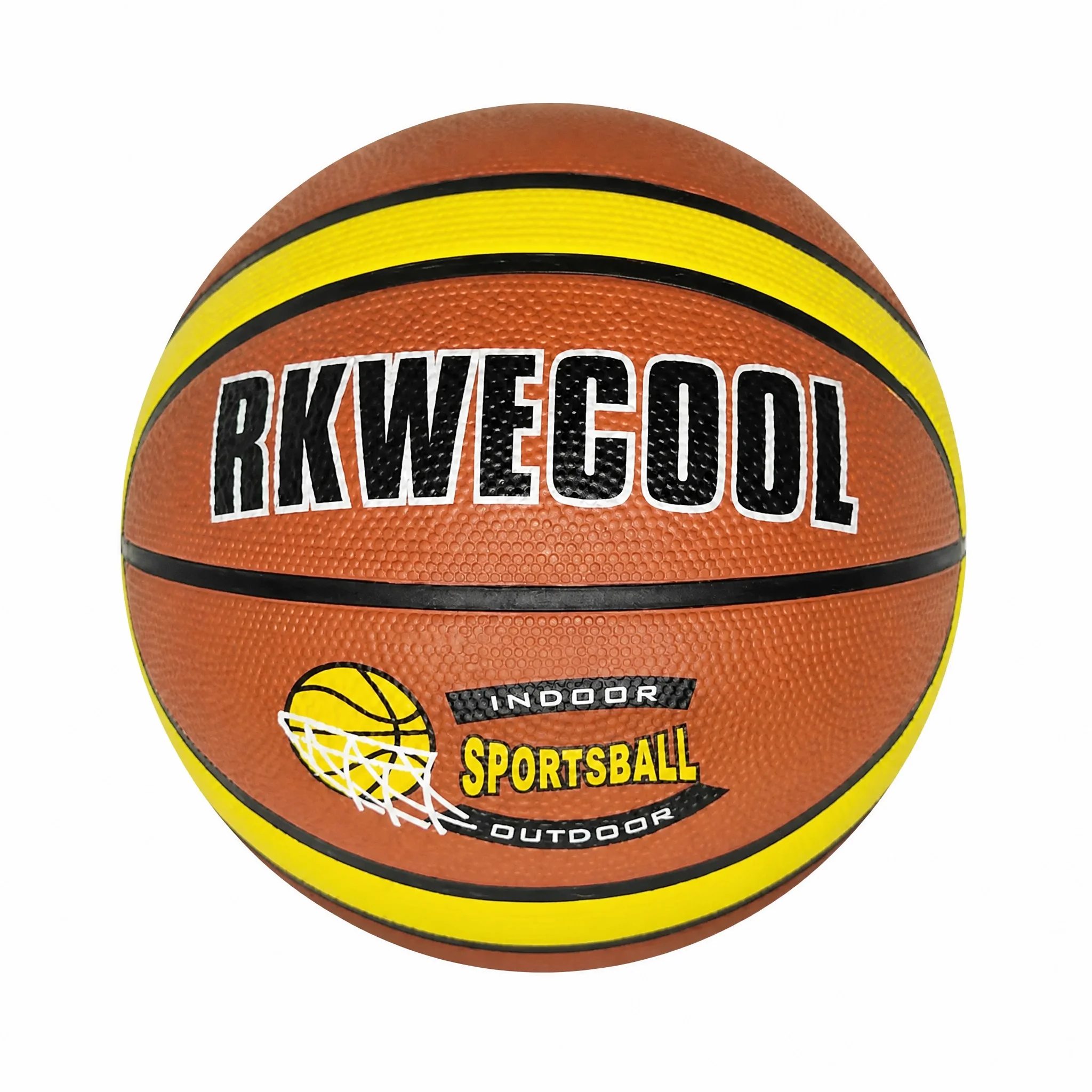 Duurzame rubberen basketbal 22,6 cm - Kwantumkorting, sportbal, koop meer en betaal minder