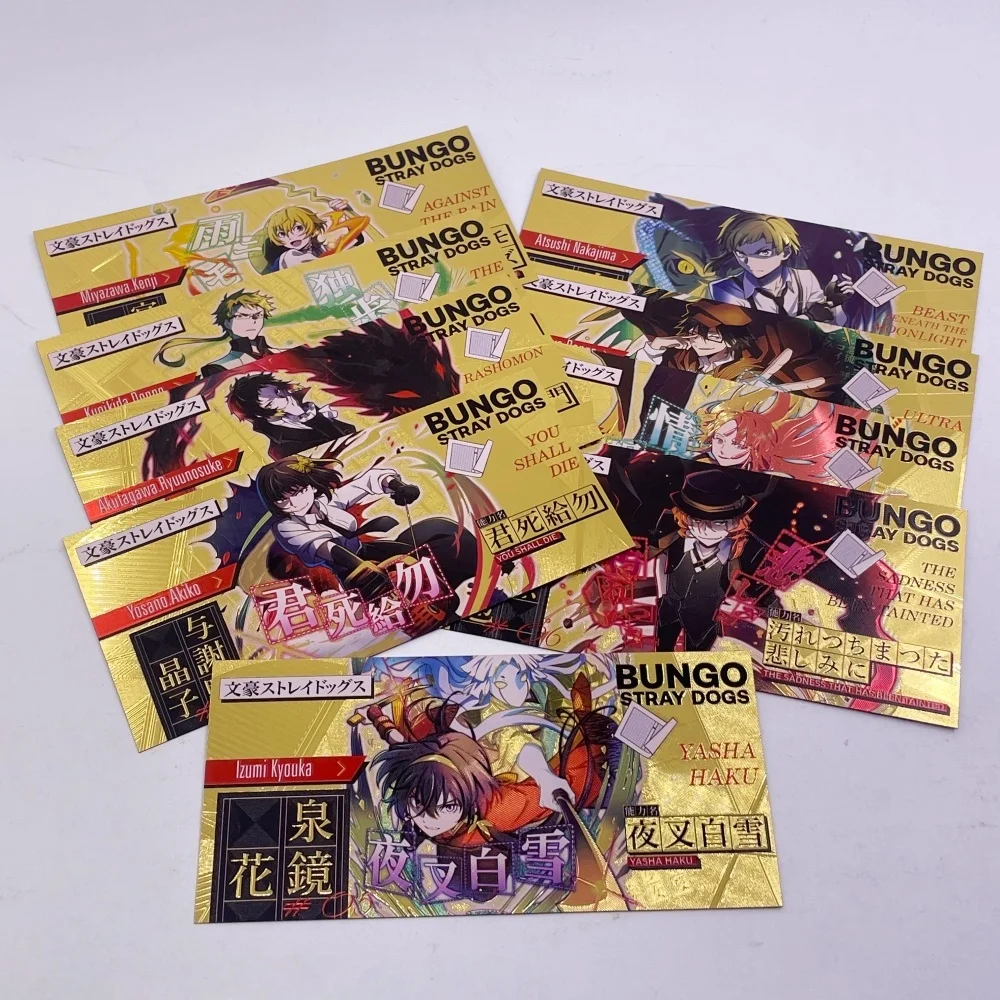

Bungo Stray Dogs Gold Banknote Collectible Anime Merchandise Dazai Osamu Chuuya Nakahara Character Sealed Collection Cards