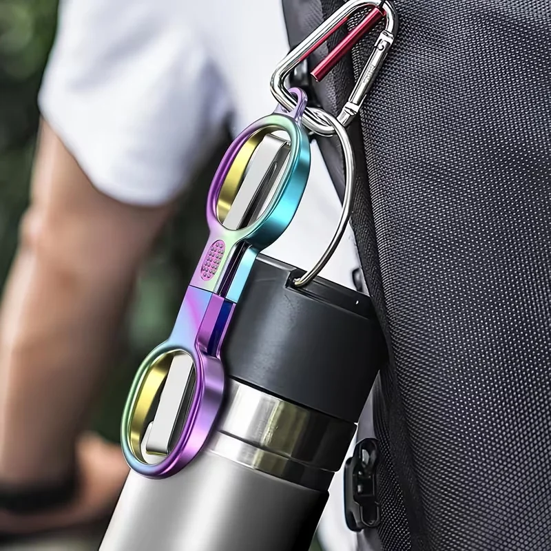 1 Piece  Mini Stainless Steel Folding Scissors Multi-Functional Pocket Knife with Metal Handle for Travel Office Use