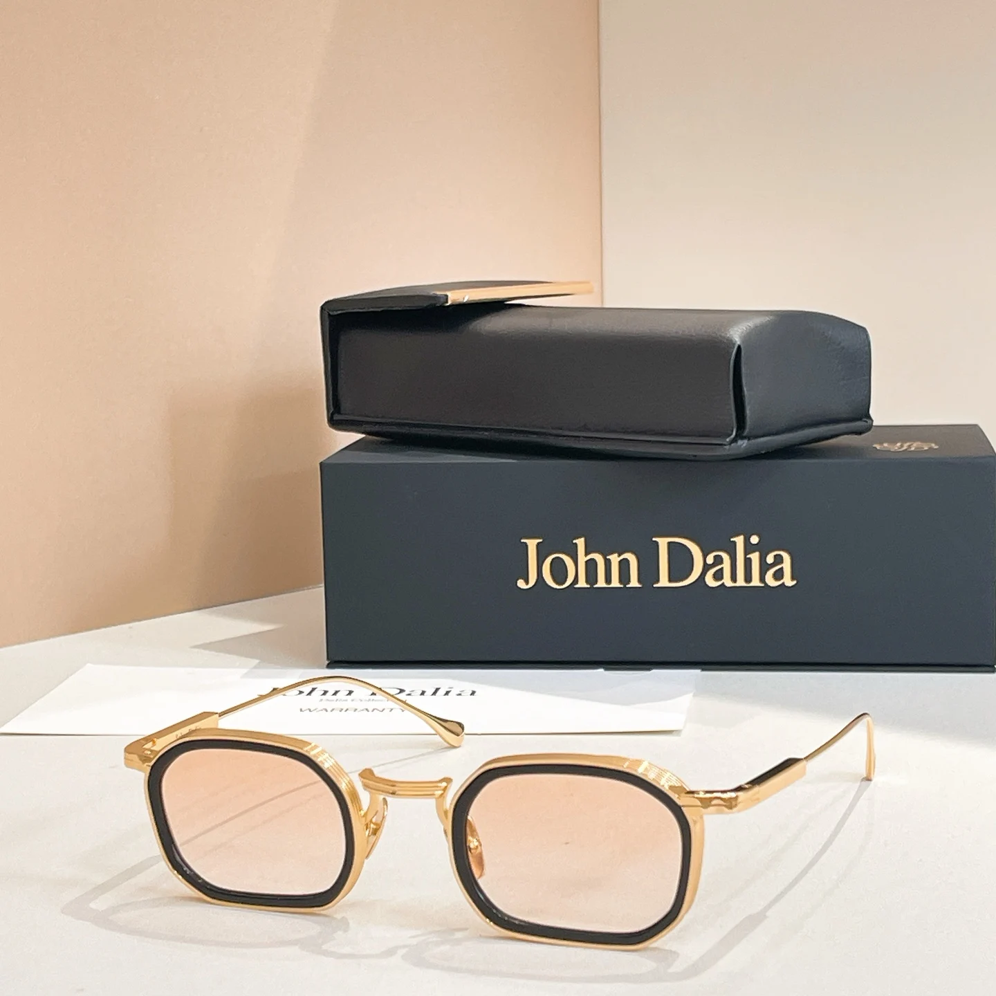 Voor JOHN DALIA JD SAMUEL Top Hoge Kwaliteit Zonnebrillen voor Heren Legering+Acetaat Montuur Modieus Design Zonnebrillen voor Dames met doos