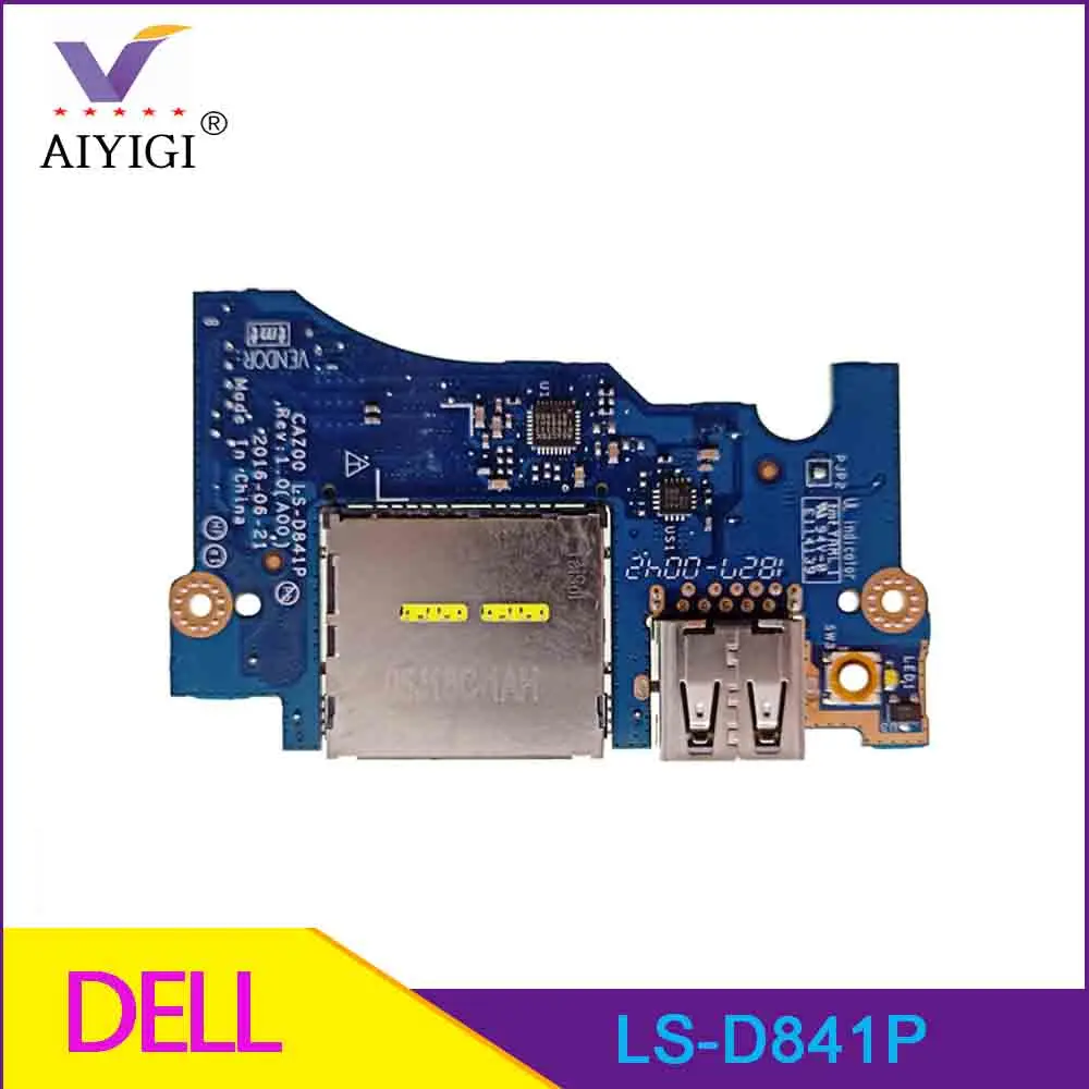 

Original For Dell XPS 13 9360 USB SD Card Reader Power Button Board 4F73T 04F73T CAZ00 LS-D841P