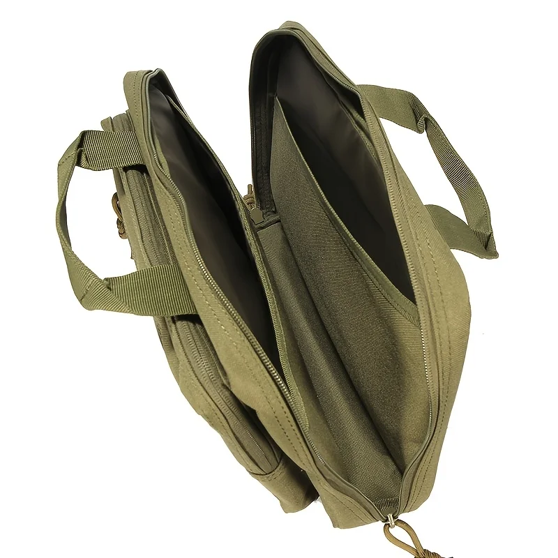 حقيبة مسدس تكتيكية ناعمة بسحاب مع 5 حلقات مرنة تحمل 5 كومة مزدوجة/1 أكياس تخزين مفردة مخفية #3