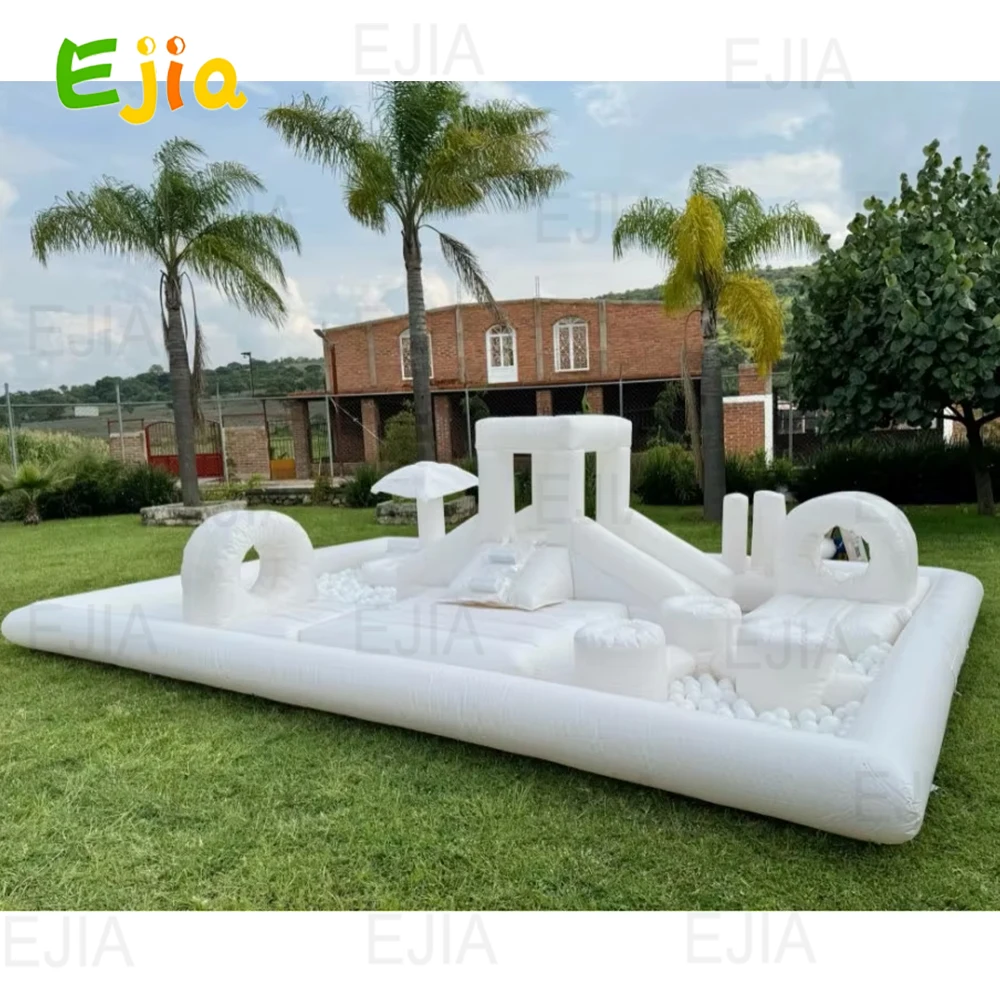 Kids Bouncy Castle Bouncer Obstacle Bounce House Water Slide Pool Inflatable Splash Pad Water Park Equipment Soft Play for Party