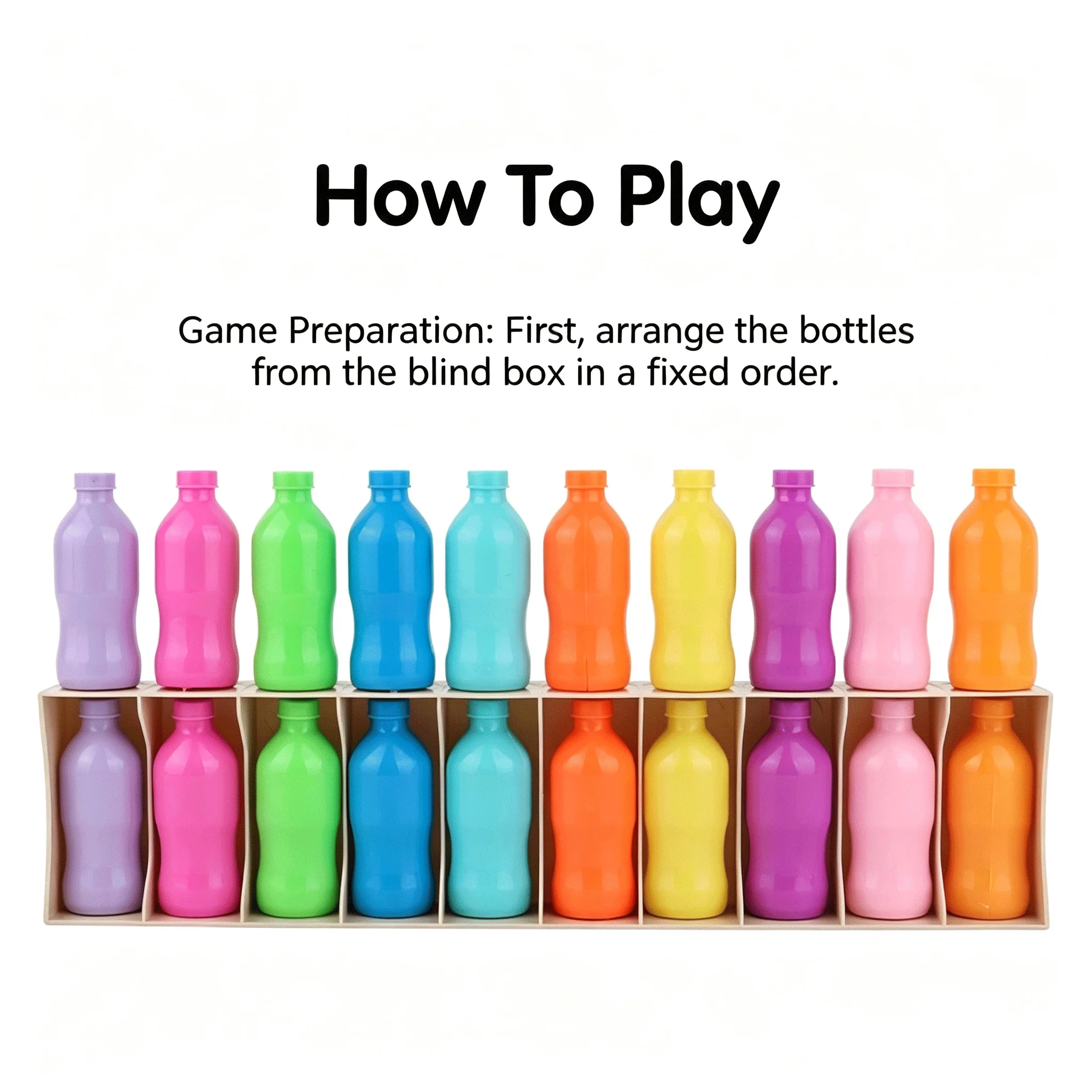 Fun Bottle-Guessing Memory Game | Children's Color Matching Beverage Game | Concentration Training and Observation Skills Puzzle Toy | Parent-Child Interactive Board Game Brain Exercise Challenge