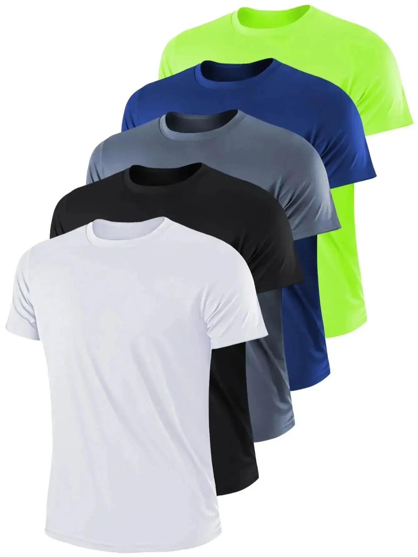 AliExpress Fitness sportswear men's casual round neck T-shirt thin section quick-drying breathable cycling running short-sleeved summer