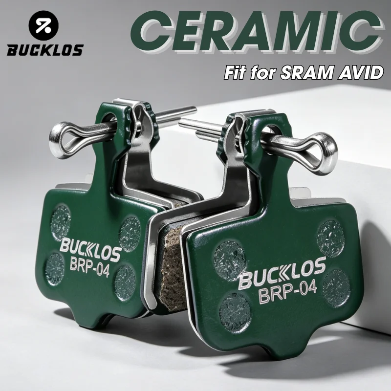 BUCKLOS Keramik-Fahrradbremsbeläge Fahrrad-Hydraulikscheibenbremsbeläge für SRAM DB5 / ELIXIR Verschleißfeste Rennrad- und Gravel-Bremsbeläge