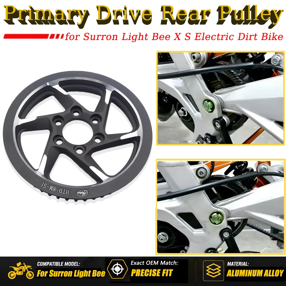 Xs Motorcycle Gear - Motorcycle Rear Belt Pulley Sprocket For