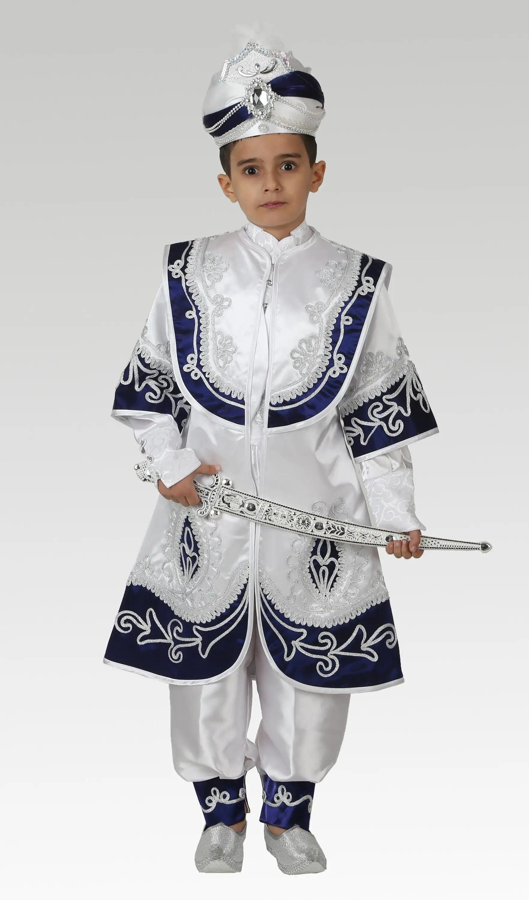 

Baby mawlid Clothes Traditional Ottoman Circumcision Costumes prince Baby Boy king Robe with Lace Prince Costume Islamic Baby