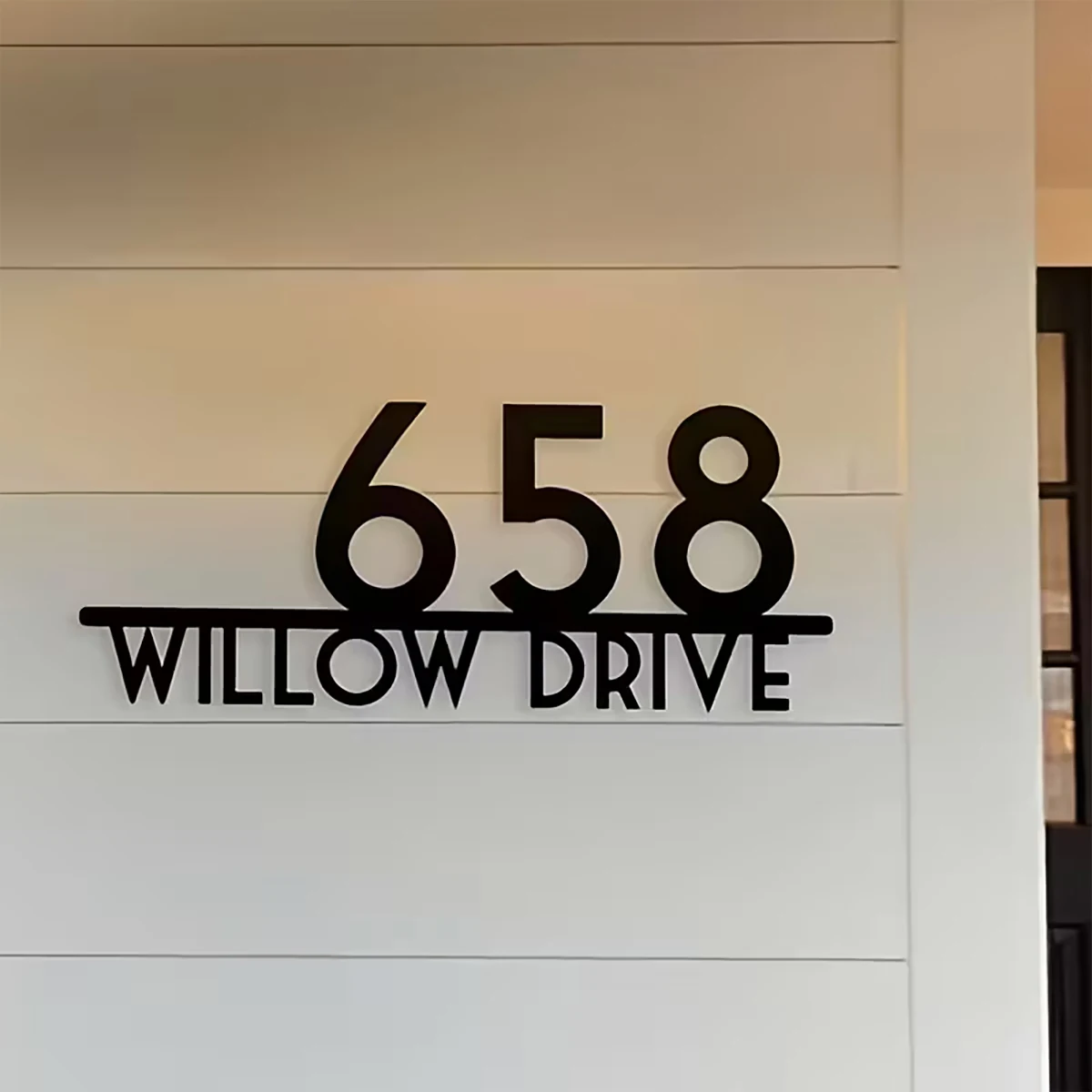 Personalized Modern Metal House Number, Custom Design Metal Name Sign for Outdoor Use, Outdoor House Number, Address Metal