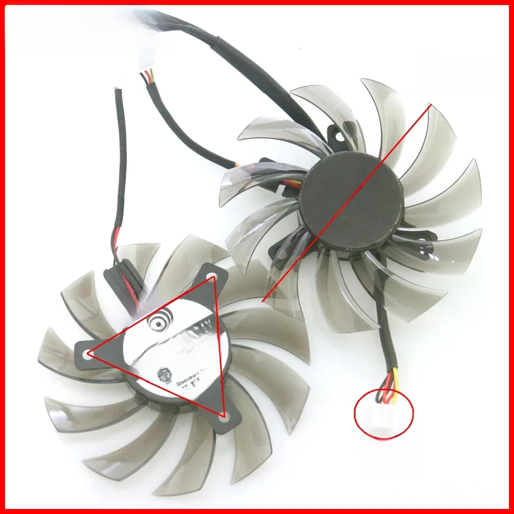 PLD08010S12H T 128010 SM 75mm 40*40*40mm 3Pin dla GIGABYTE chłodnica karty graficznej VGA wentylator chłodzący — zdjęcie 2