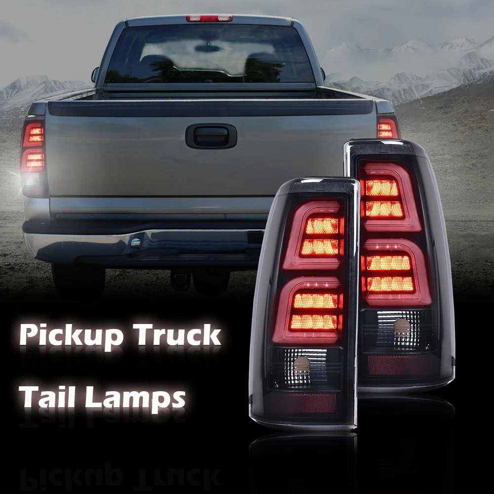 

1 Pair Led Tube Tail Lights Brake Lamps Fit for 1999-2002 Chevy Silverado/Gmc Sierra
