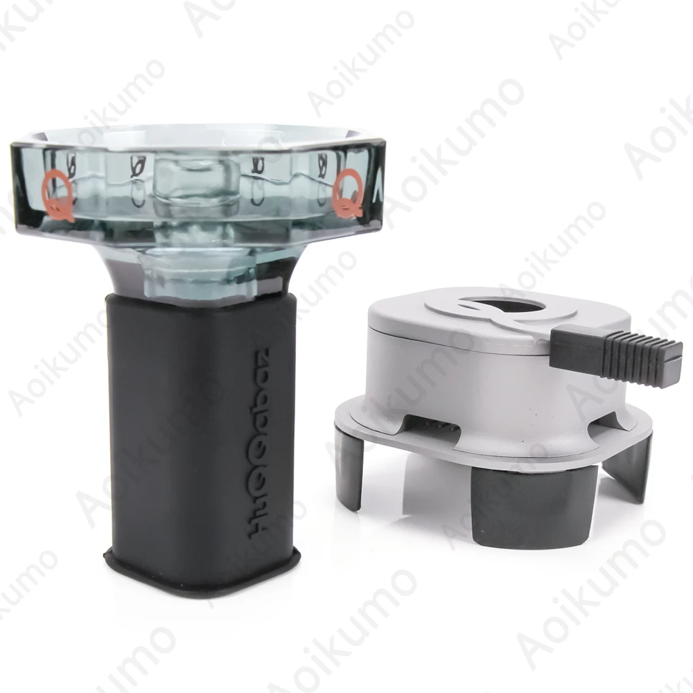 تصميم وعاء الشيشة الهجين الفاخر من Quasar سهل التنظيف Cachimbas Hubbly Bubbly Narguile وعاء الشيشة مع درع حراري من السيليكون #5